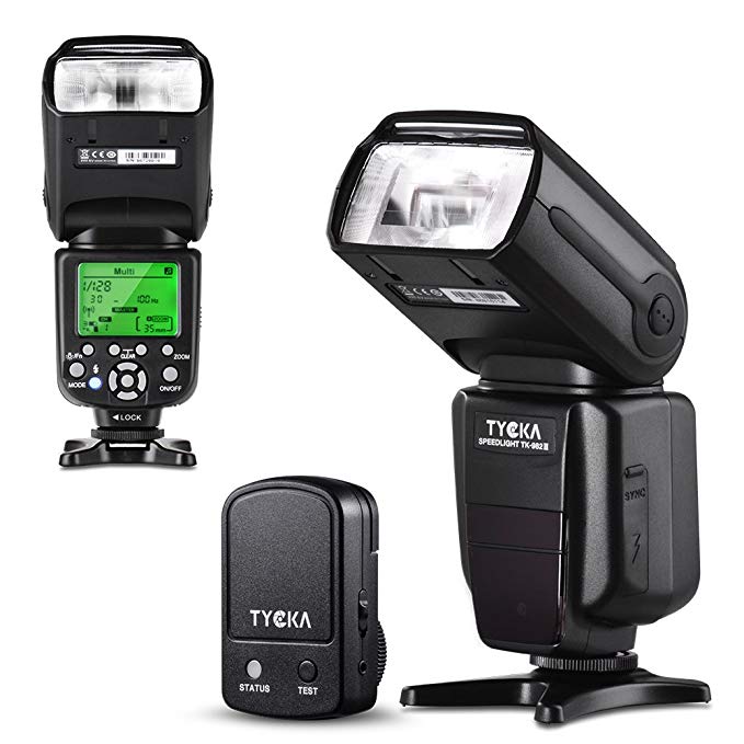 Tycka Professional i-TTL Flash with 2.4G Wireless Trigger Remote for Nikon, 58GN, 1/8000s High-Speed Synchronization, Rear Curtain Sync, Manual Auto Focus, for Wedding Portrait Studio Outdoors