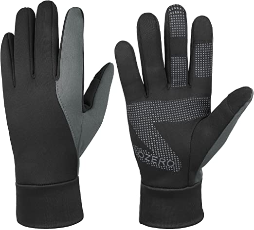 OZERO Thin Winter Gloves for Men Women Splashproof Windproof Anti-Slip Touchscreen Thermal Sports Gloves for Driving Hiking Bike Cycling Running