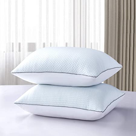 Serta 233 Thread Count Summer and  Winter White Goose Feather Bed Pillow