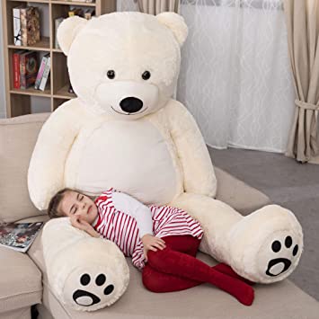 WOWMAX 6 Foot Giant Huge Life Size Teddy Bear Daney Cuddly Stuffed Plush Animals Teddy Bear Toy Doll for Birthday Christmas Ivory 72 Inches