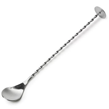 Twisted Mixing Spoon 28cm by bar@drinkstuff - 11 Inch Mixing Spoon, Long Cocktail Spoon, Bar Spoon