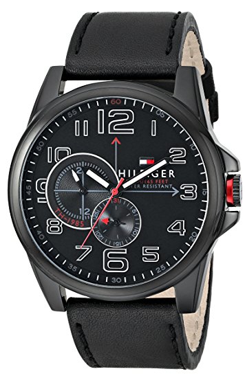 Tommy Hilfiger Men's 1791005 Analog Display Japanese Quartz Black Watch