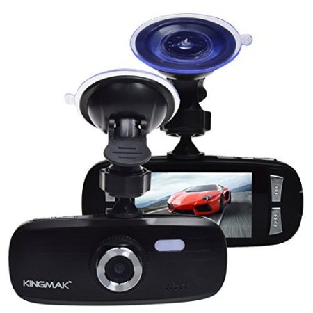 Kingmak G1W Original Night Vision Dashboard Camera - Full HD 1080P H264 27 LCD G-Sensor LDWS FCWS Parking Monitor Motion Detection 4X Zoom