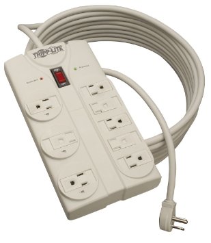 Tripp Lite 8 Outlet Surge Protector Power Strip 25ft Cord Right Angle Plug 1440 Joules (TLP825)