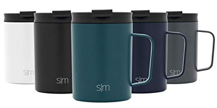 Simple Modern 12oz Scout Coffee Mug Tumbler - Travel Cup for Men & Women Vacuum Insulated Camping Tea Flask with Lid 18/8 Stainless Steel Hydro -Riptide