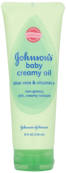 Johnson's, Baby Oil Creamy Aloe & Vitamin E, 8 fl oz