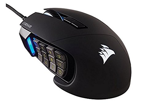 Corsair CH-9000231-EU SCIMITAR Multi-Colour RGB Backlit Performance Optical Gaming Mouse - Black