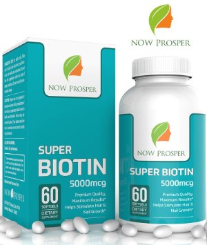 Biotin 5000 mcg - Best Formulation For Hair Growth Volume and Structure - Provides Your Body With Necessary Vitamins For Healthy Skin Nails And More - Made in USA - 100 Satisfaction Guaranteed