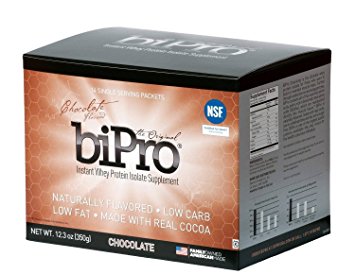 BiPro Whey Protein Isolate To-Go Box (14 Single Serve Packets), Chocolate, NSF Certified for Sport®