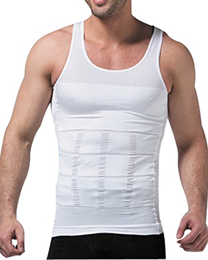 Tulucky Men's Slimming Trimmer Body Shaper Vest Shirts Lose Weight Tank Tops