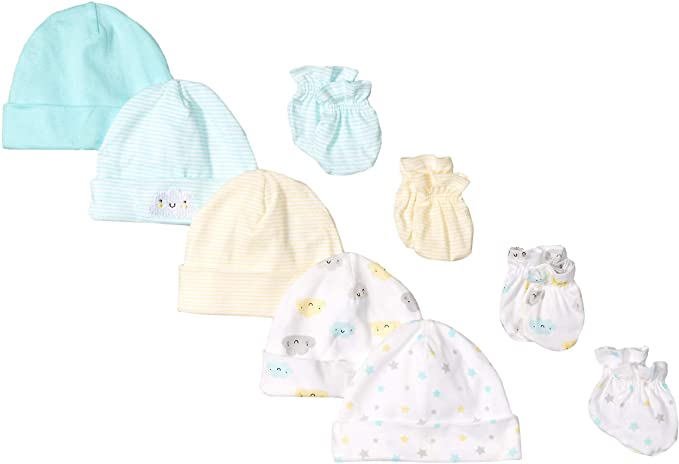 Gerber Baby 9-Piece Cap and Mitten Bundle