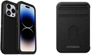 Bundle of OtterBox DEFENDER XT SERIES for iPhone 14 Pro Max (ONLY) - BLACK   OtterBox Detachable Wallet (Case Sold Separately) for MAGSAFE (Wallet ONLY) - BLACK