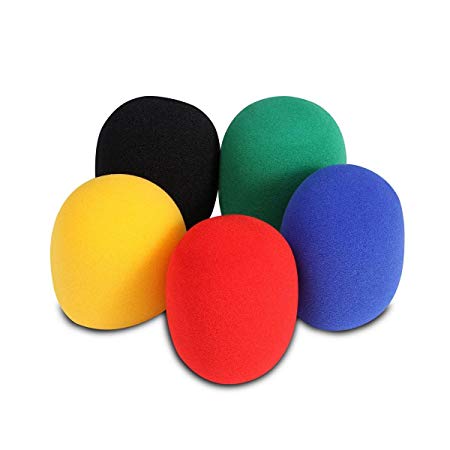 On-Stage ASWS58C5 Color Windscreens, 5 Pack