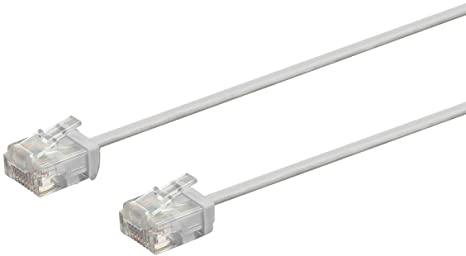 Monoprice Micro Slimrun Cat6 Ethernet Patch Cable - 50 Feet - Gray, Stranded, 550MHz, Utp, Pure Bare Copper Wire, 32AWG