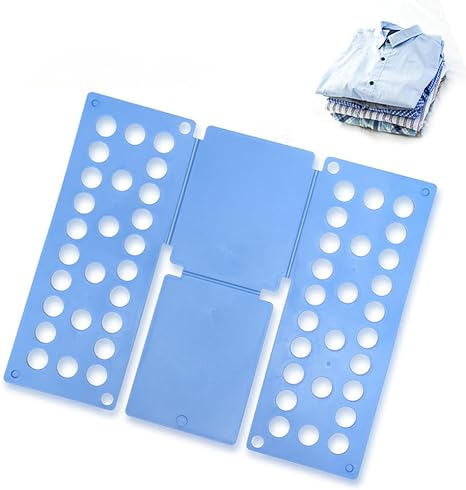 T shirt Clothes Folder Clothes Folding Board Laundry Organizer,Durable Plastic Laundry Folding Boards for Kid Adult light blue