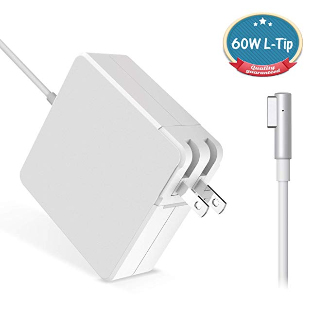 Charger for MacBook Pro Charger 60W Magsafe 1 Magnetic L-Tip Power Adapter Charger for Apple MacBook Pro Compatible with for MacBook Models Before Mid 2012