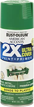 Rust-Oleum 327897 American Accents Spray Paint, 12 Oz, Gloss Meadow Green