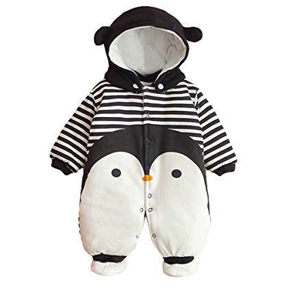 Baby Girls Boys Romper Newborn Thicken Snowsuit Fall/Winter Infant Jumpsuits Outfit Vine 9 Months