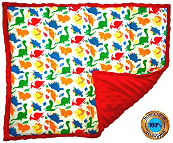 Weighted Sensory Lap Pads - from 3 to 12 lbs & More than 10 Designs (5 lbs, Neon Dinos)