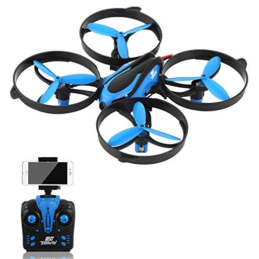 RCtown Drone with Camera Live Video, ELF II HW Mini WIFI FPV Drone for Kids, Headless Mode 3D 360° Flips & Rolls RC Quadcopter