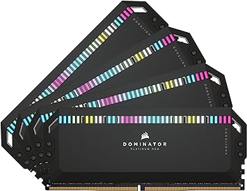 CORSAIR DOMINATOR PLATINUM RGB DDR5 RAM 64GB (4x16GB) 5600MHz CL36 Intel XMP iCUE Compatible Computer Memory - Black (CMT64GX5M4B5600C36)