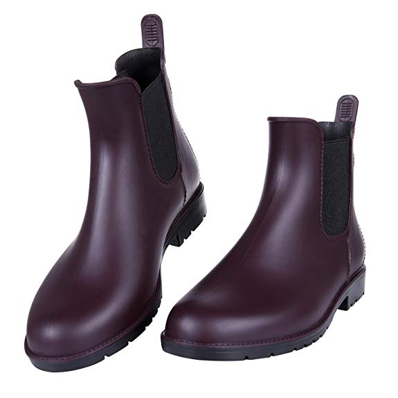 Asgard Women's Ankle Rain Boots Waterproof Chelsea Boots