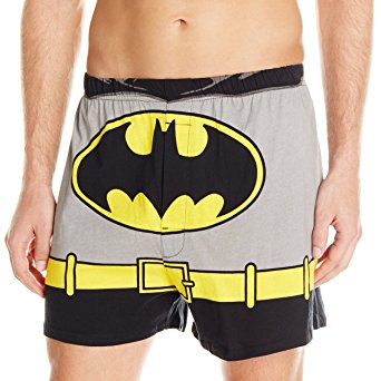 Briefly Stated Men's Batman Boxer Shorts with Removable Cape
