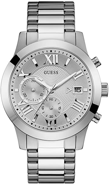 Guess Classic Chronograph Silver Dial Men's Watch W0668G7