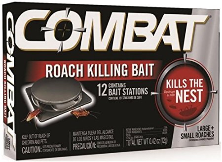 Combat Source Kill 5, Kills Small & Large Roaches At Their Source, Kills Roaches for 3 Months, 12 BAIT STATIONS