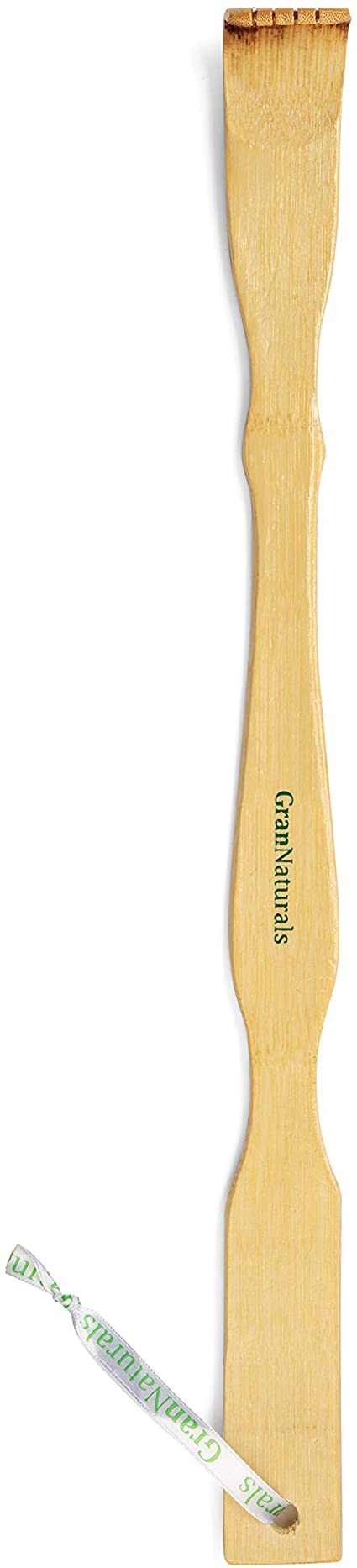 GranNaturals Bamboo Back Scratcher - Long Wooden Claw for Scratching Hard-to-Reach Itchy Spot - Lightweight Therapeutic Massage & Relaxation Scratch Tool - Strong & Heavy-Duty Handle with Hang Loop