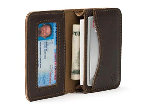 Saddleback Leather Co. RFID-Shielded Full Grain Leather Bifold Pouch Wallet for Men Includes 100 Year Warranty