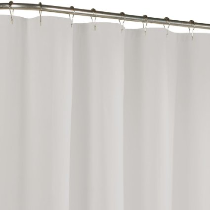 Maytex Fabric Shower Curtain Liner White