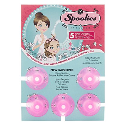 Spoolies® Hair Curlers, Playful Pink - 5 Pack