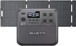 BLUETTI Solar Generator Elite 200 V2 with 200W Solar Panel Included, 2073.6Wh Portable Power Station w/ 4 2600W AC Outlets,17-Year Lifespan LiFePO4 Emergency Power for Camping, Off-grid, Power Outage