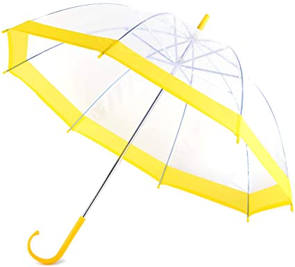 Kids Clear and Transparent Umbrella with an Easy Grip Handle, Petit Size, and Windproof for Boys and Girls.