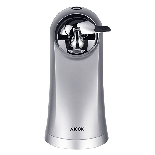 Aicok Electric Can Opener Bottle Opener Knife Sharpener 3 in 1, Perfect for House Restaurant Chef, 70W, Silver