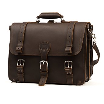 Saddleback Leather Classic Briefcase - The Original, 100% Full Grain Leather, Saddleback Executive Briefcase Bag. Converts into Backpack.