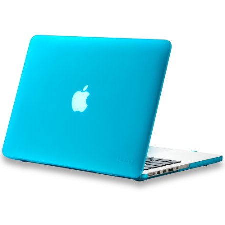 Kuzy - Retina 13-Inch AQUA BLUE Rubberized Hard Case for MacBook Pro 13.3" with Retina Display A1502 / A1425 (NEWEST VERSION) Shell Cover - AQUA