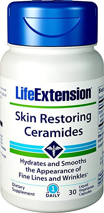 Life Extension Skin Restoring Ceramides, 30 Liquid Vegetarian Capsules