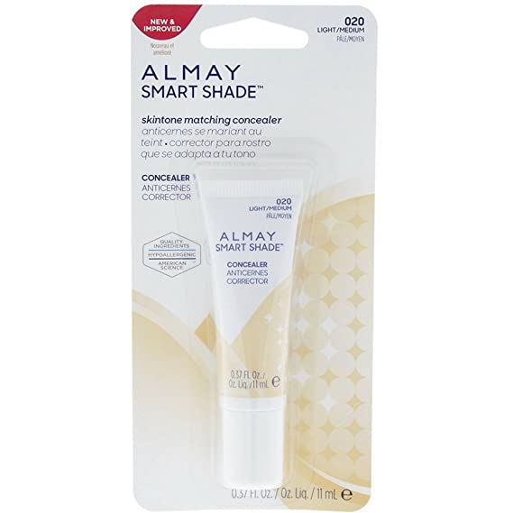 Almay Smart Shade Concealer Makeup, Light/Medium 0.37 oz (Pack of 3)