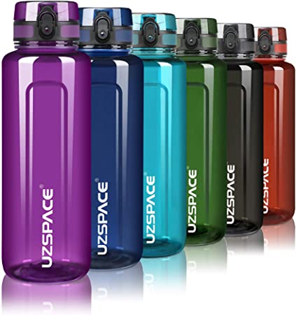 UZSPACE 50oz Large Capacity Sports Water Bottle, Wide Mouth Easy to Refill, Leakproof Lid and Portable Strap for outdoors, Reusable Water Bottle Tritan BPA Free