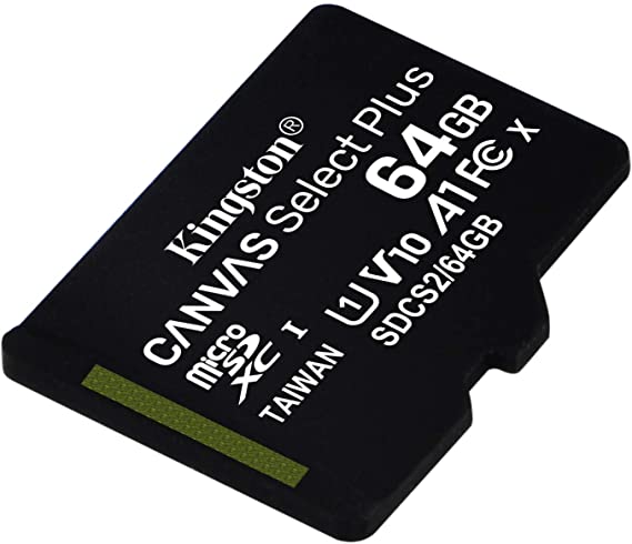 Kingston Canvas Select Plus microSD Card SDCS2/64 GB SP Class 10