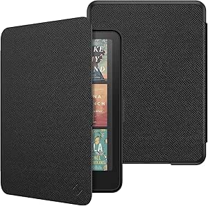 Fintie Case for 7" All-New Kindle Paperwhite (12th Generation, 2024) and Kindle Colorsoft Signature Edition - Slim Lightweight Shell PU Leather Protective Cover with Auto Sleep/Wake (Black)