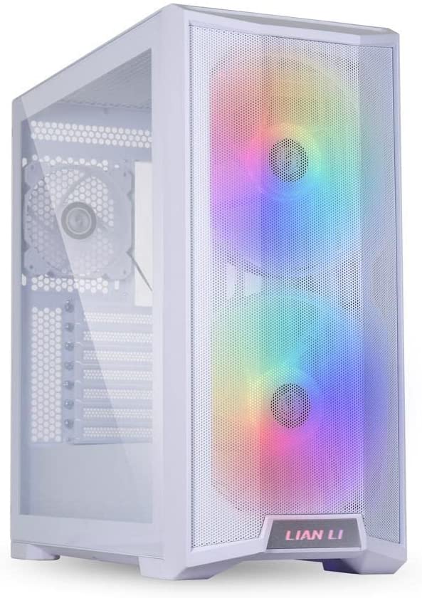 Lian Li Lancool 215 W- White Steel / Tempered Glass ATX Mid Tower Computer Case