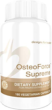 Designs for Health - OsteoForce Supreme - Bioavailable Bone Support Formula   2000IU Vitamin D   K2   Basic Milk Protein, 180 Capsules