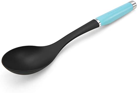 KitchenAid Gourmet Nylon Basting Spoon, One Size, Matte Aqua Sky