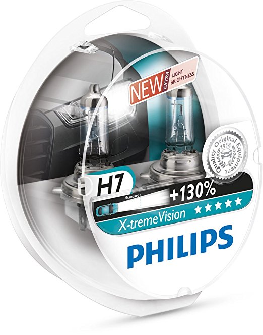 Philips 12972-XVS2 H7 X-Treme Vision 100% Kit (2 Bulbs) [for limited time, some shipments will be +130% (2 Bulbs)]