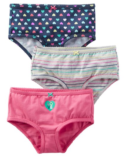 Carter's Girl's Toddler 3 Pack Girl's Underwear