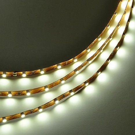 LEDwholesalers 164 Feet 5 Meter Flexible LED Light Strip with 300xSMD3528 and Adhesive Back 12 Volt Neutral White 2026NW