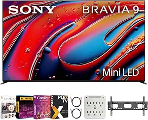 Sony BRAVIA 9 K85XR90 85 inch 4K HDR Smart QLED Mini-LED TV Bundle with Premiere Movie Streaming Package & TV Setup Bundle with Wall Mount   Surge Adapter   HDMI Cable & More (2024 Model)